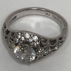 Women’s Tacori Elegant 925 Sterling Silver Ring with Crystal Accents Size 10